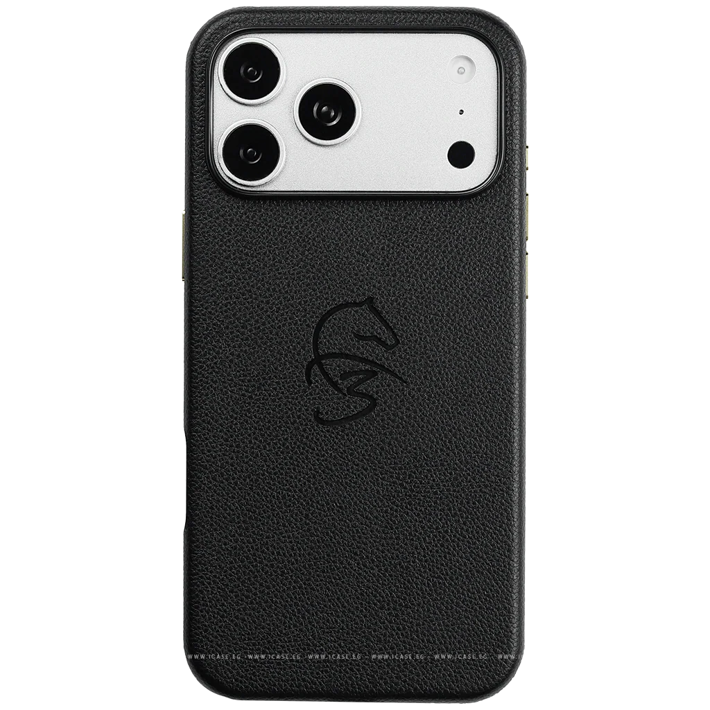 Minimal Leather Logo Case For iPhone - F3