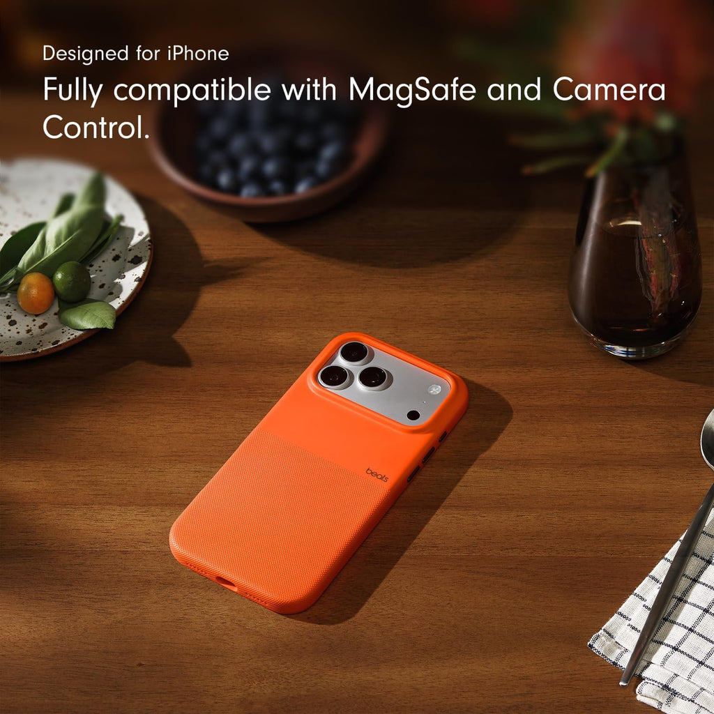 Beats iPhone Rugged Case with MagSafe & Camera Control, Scratch & Drop Tested, Matte Texture with Microfibre Lining