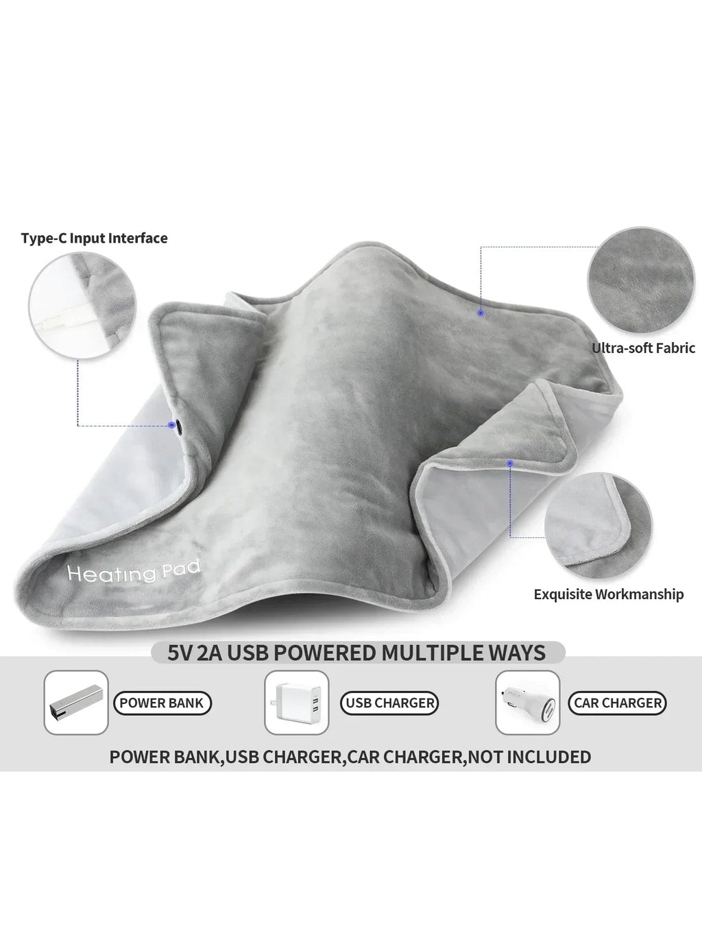 USB 5V Electric Heating Pad – Instant Relief for Cramps & Back Pain