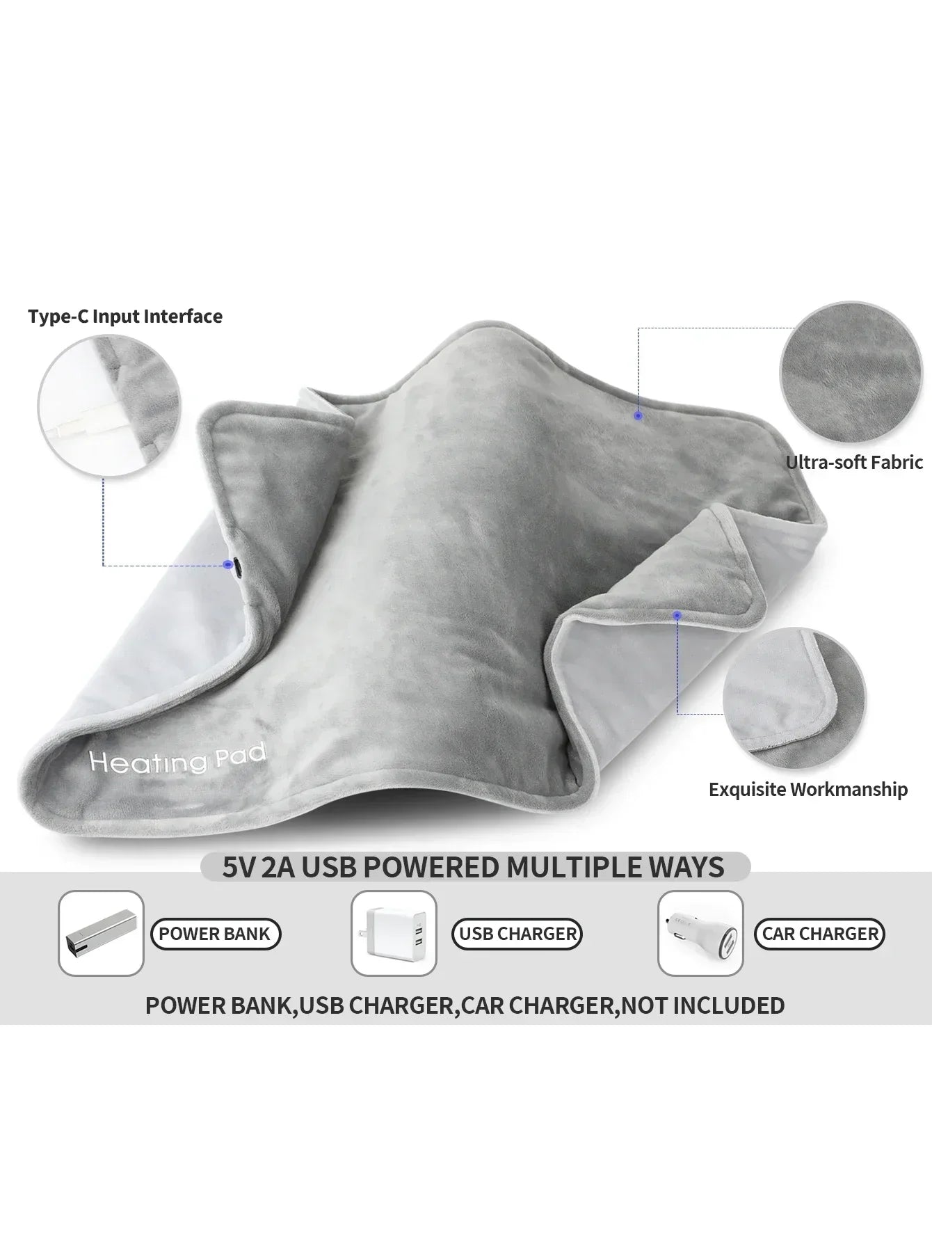 USB 5V Electric Heating Pad – Instant Relief for Cramps & Back Pain