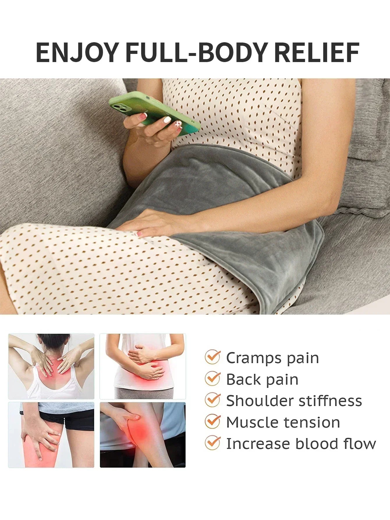 USB 5V Electric Heating Pad – Instant Relief for Cramps & Back Pain