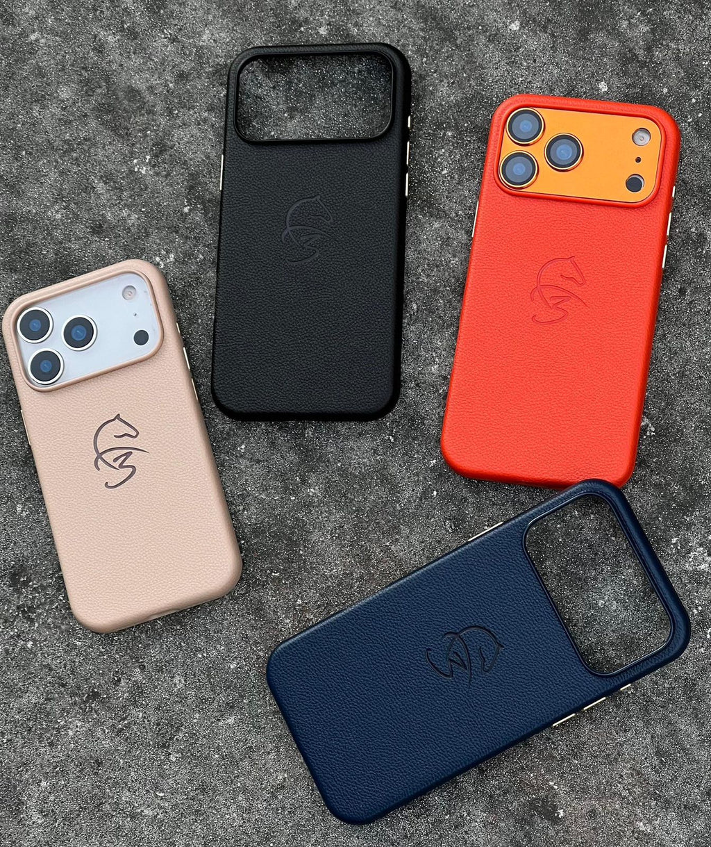 Minimal Leather Logo Case For iPhone - F3