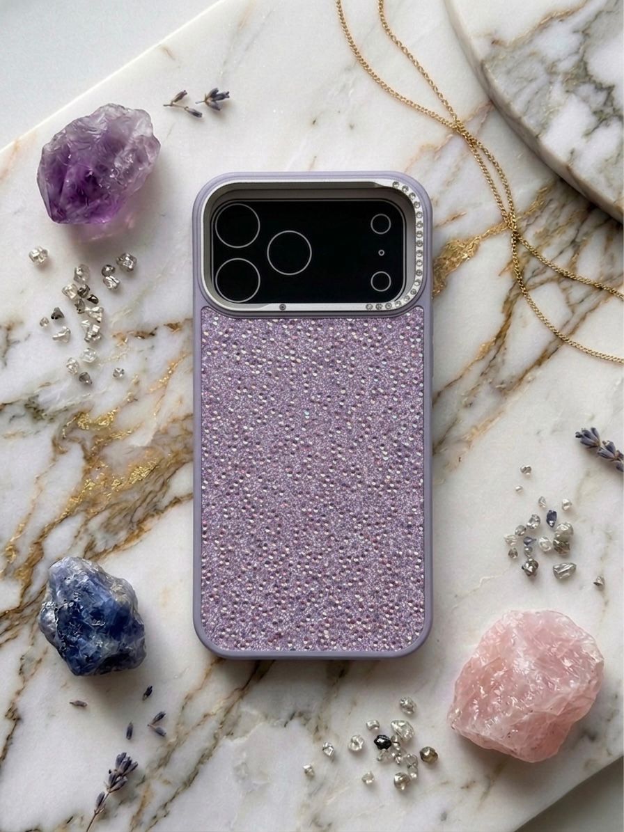 Glitter Shiny Bling Hard Case for iPhone 17 Pro - Black