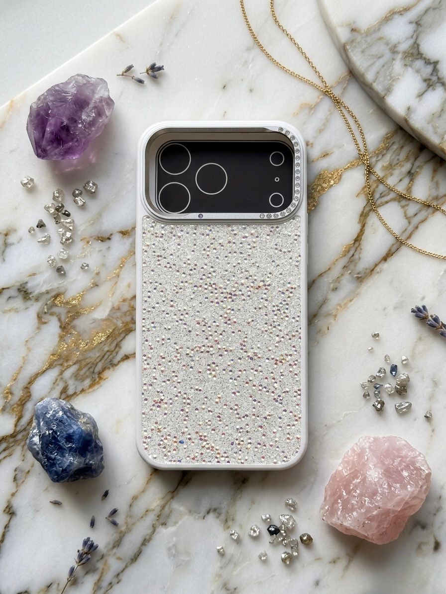Glitter Shiny Bling Hard Case for iPhone 17 Pro - Black