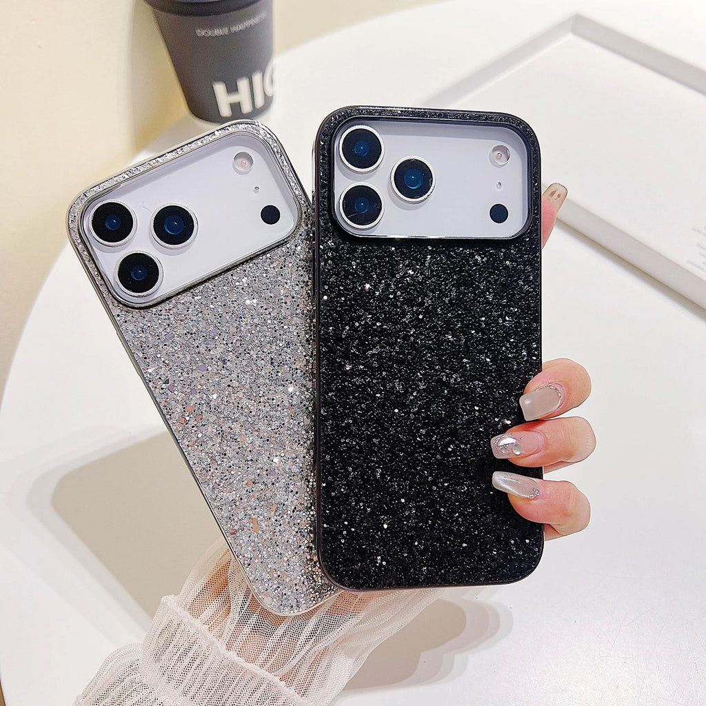 Glitter Shiny Bling Hard Case for iPhone 17 Pro - Black